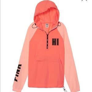 Vs pink QUARTER-ZIP ANORAK